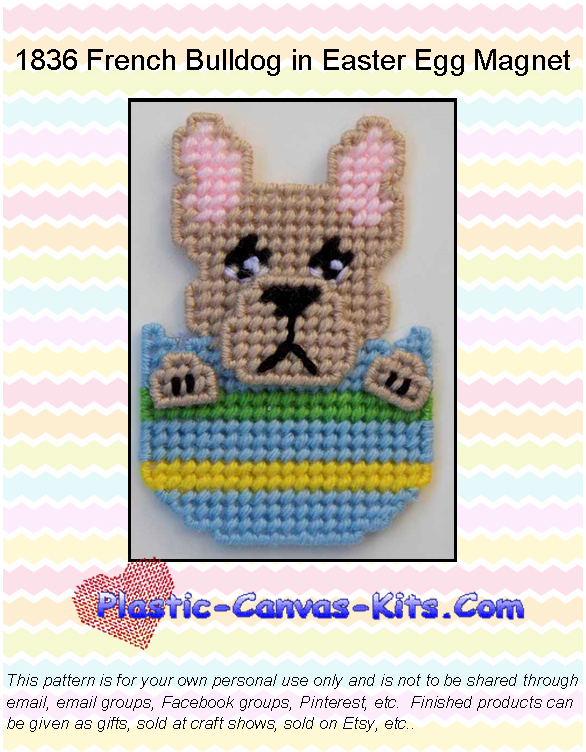 French Bulldog Easter Magnet