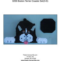 3D Boston Terrier Coaster Set