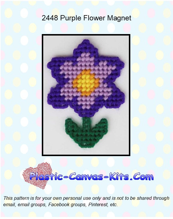 Purple Flower Magnet