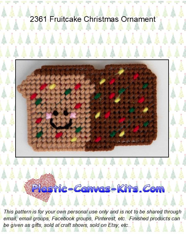 Fruitcake Christmas Ornament