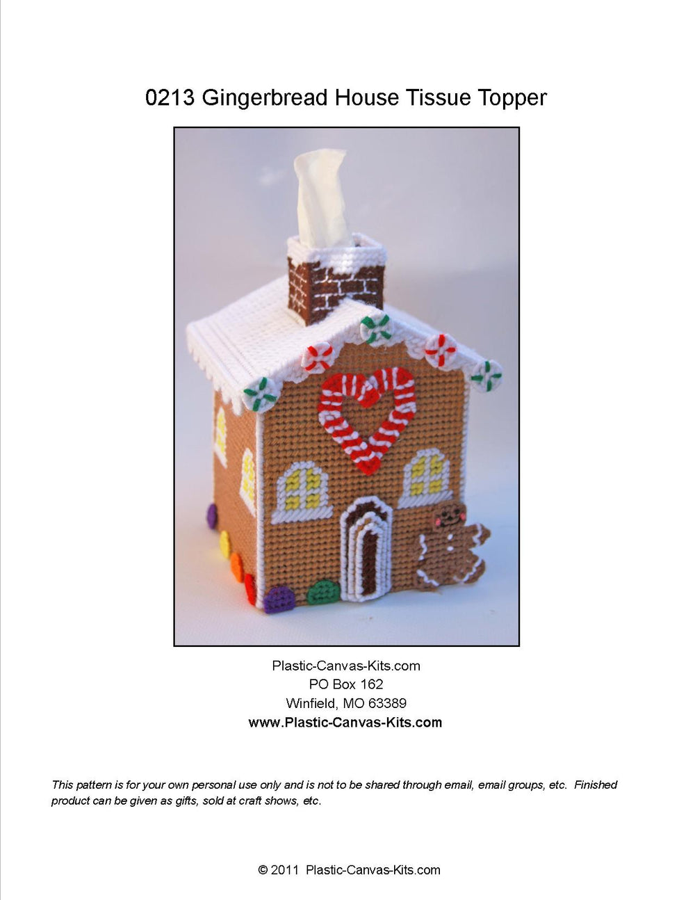 Gingerbread House Tissue Topper