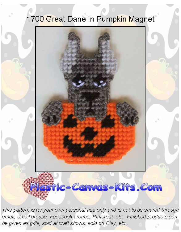 Great Dane Halloween Magnet
