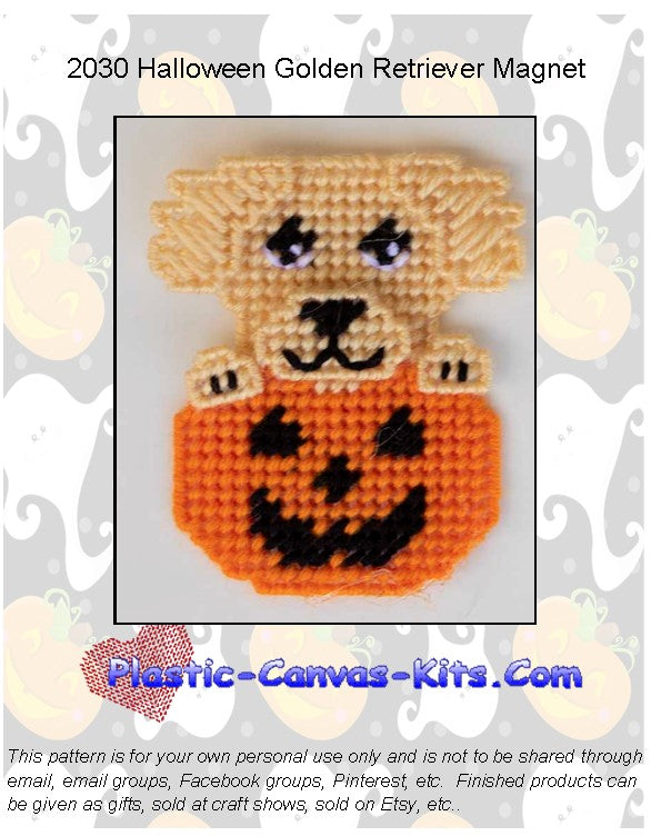 Golden Retriever Halloween Magnet