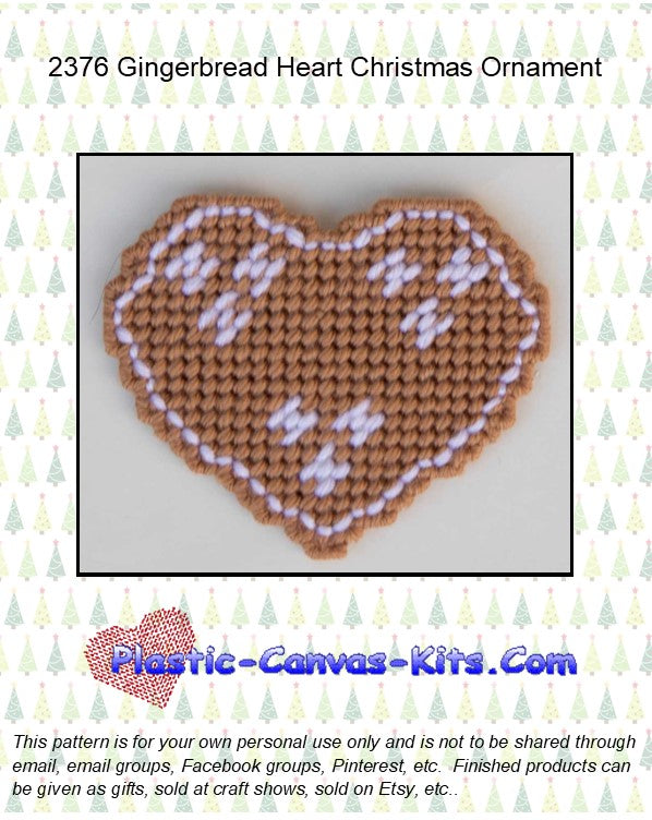 Gingerbread Heart Christmas Ornament