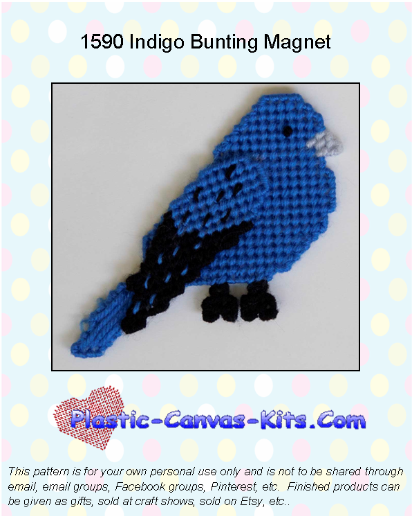 Indigo Bunting Magnet