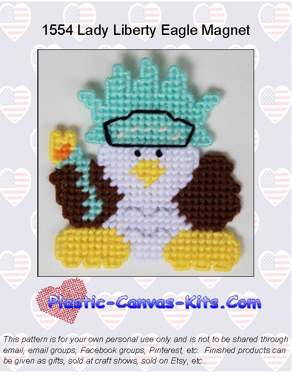 Lady Liberty Eagle Magnet