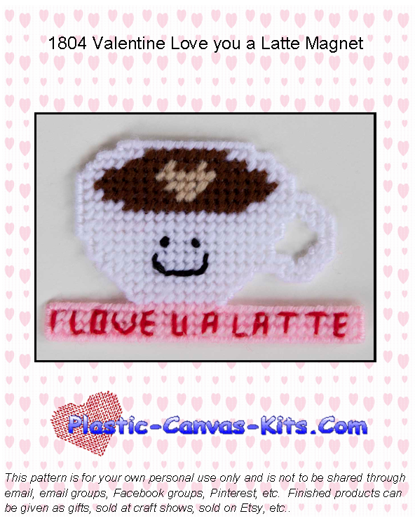 Love You a Latte Valentine's Day Magnet