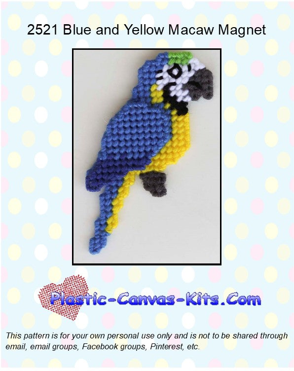 Blue and Yellow Macaw Magnet