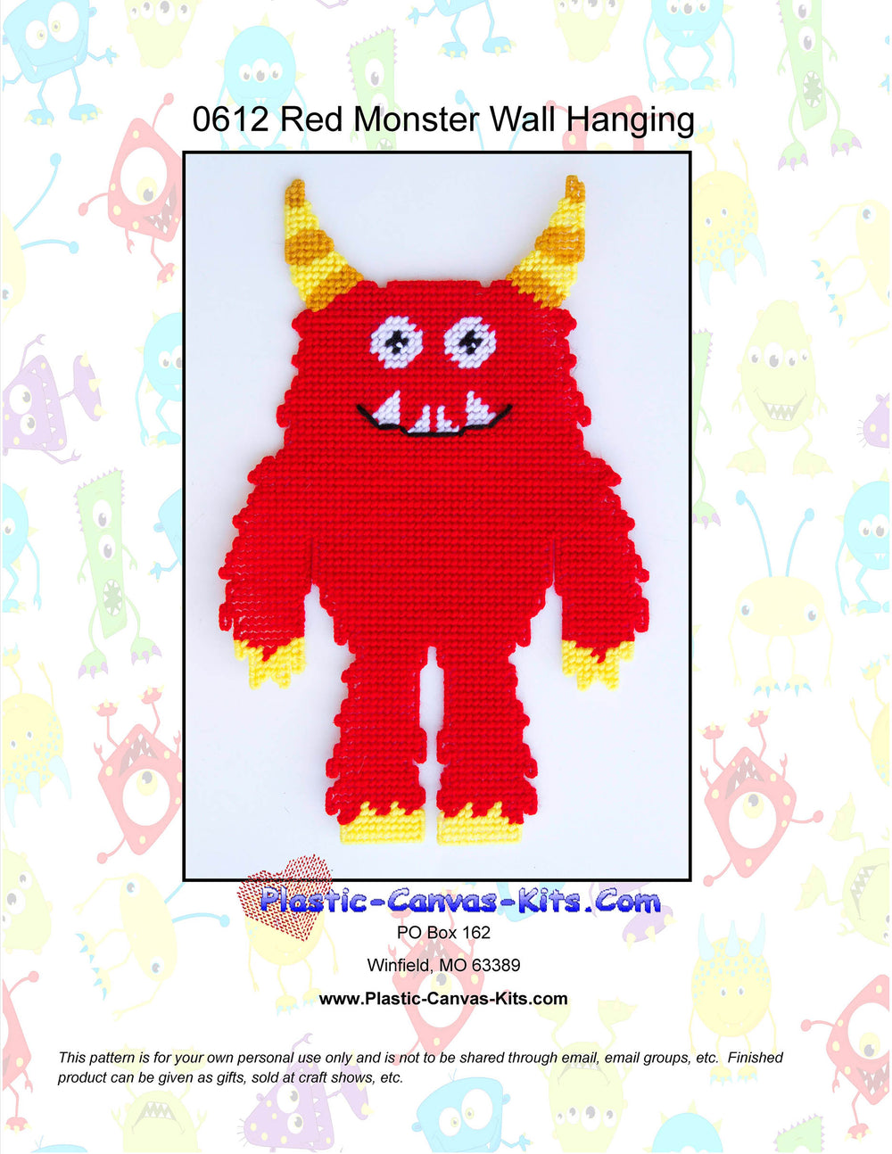 Red Monster Wall Hanging