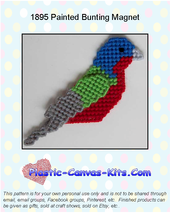 Painted Bunting Magnet