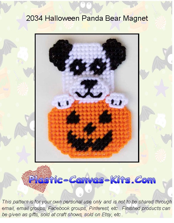 Panda Bear Halloween Magnet