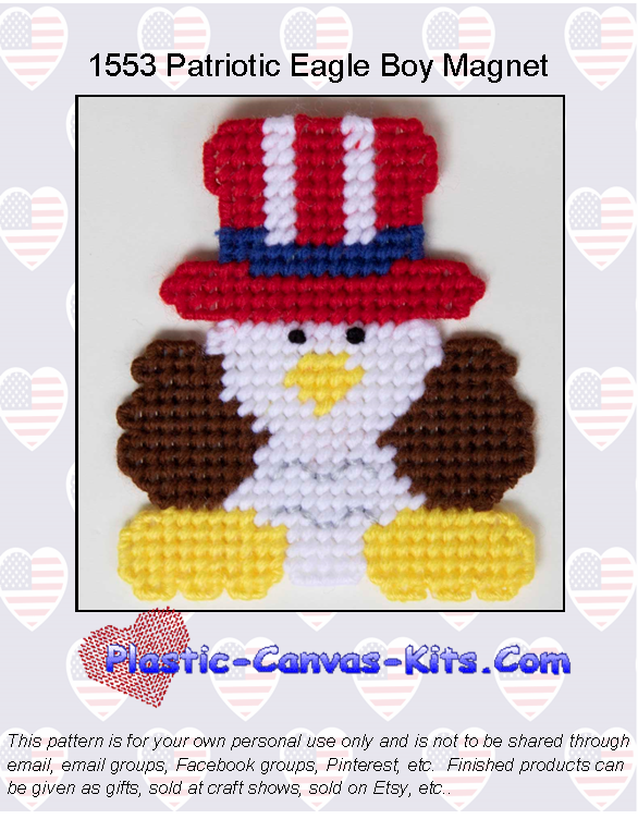 Patriotic Eagle Magnet