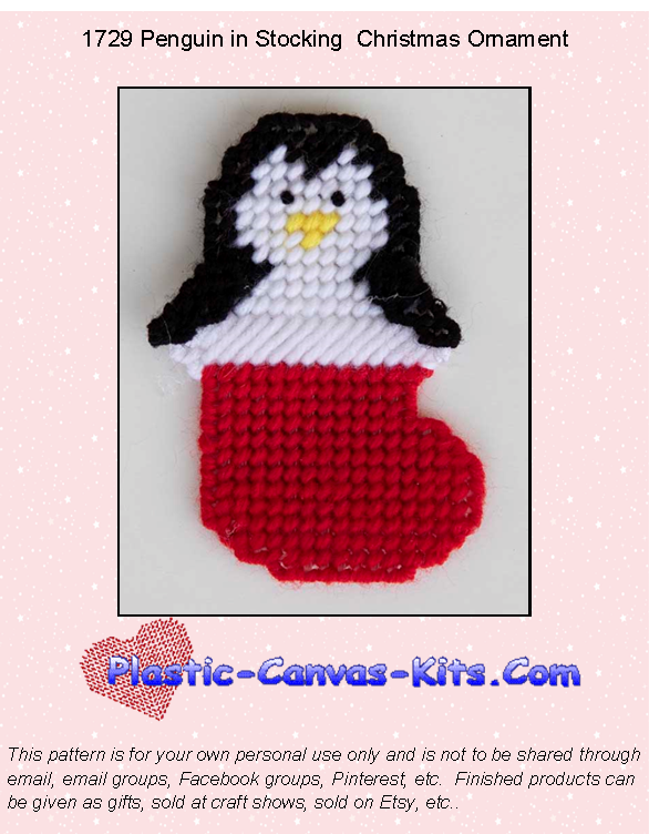 Penguin in Stocking Christmas Ornament