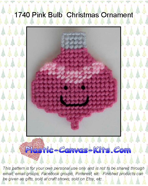 Pink Bulb Christmas Ornament