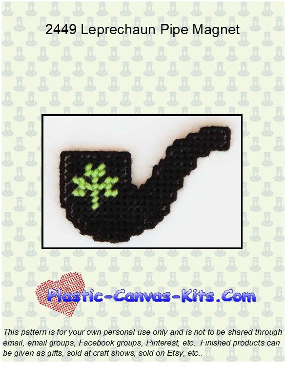 St. Patrick's Day Leprechaun Pipe Magnet