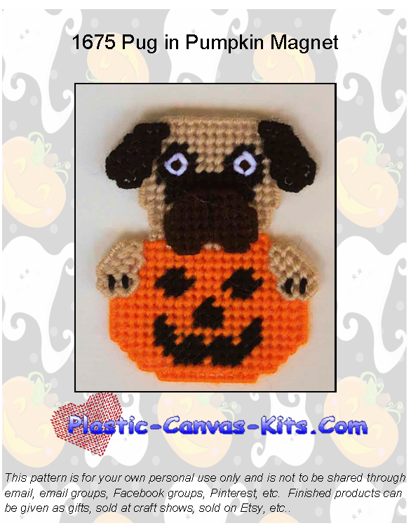 Pug Halloween Magnet