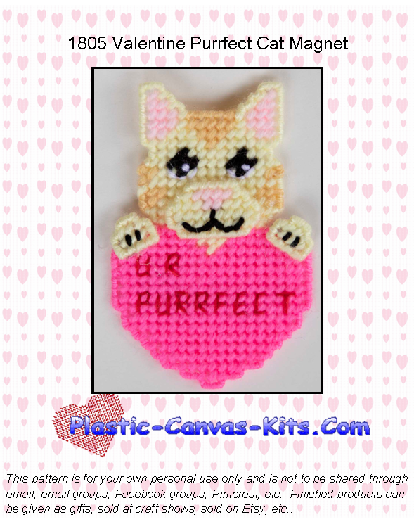 Purrfect Valentine's Day Cat Magnet