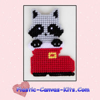 Raccoon in Santa Boot Christmas Ornament