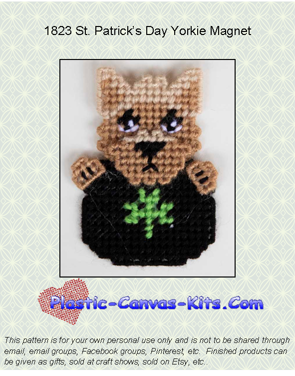 Yorkie St. Patrick's Day Magnet