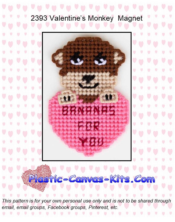 Valentine's Day Monkey Magnet