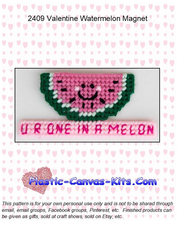 Valentine's Day Watermelon Magnet