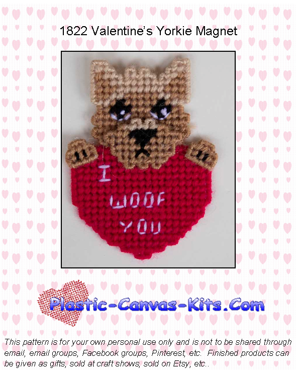 Yorkie Valentine's Day Magnet